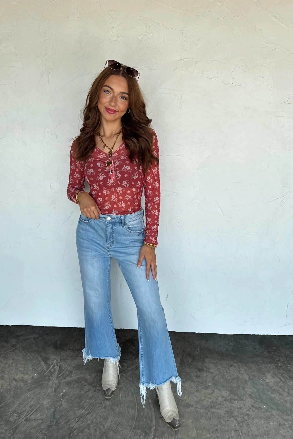 Annie Floral Mesh Top