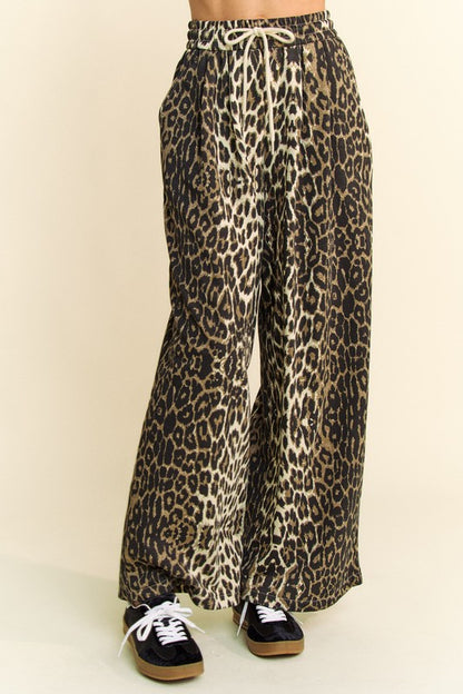 Danielle Wide Leg Leopard Pants