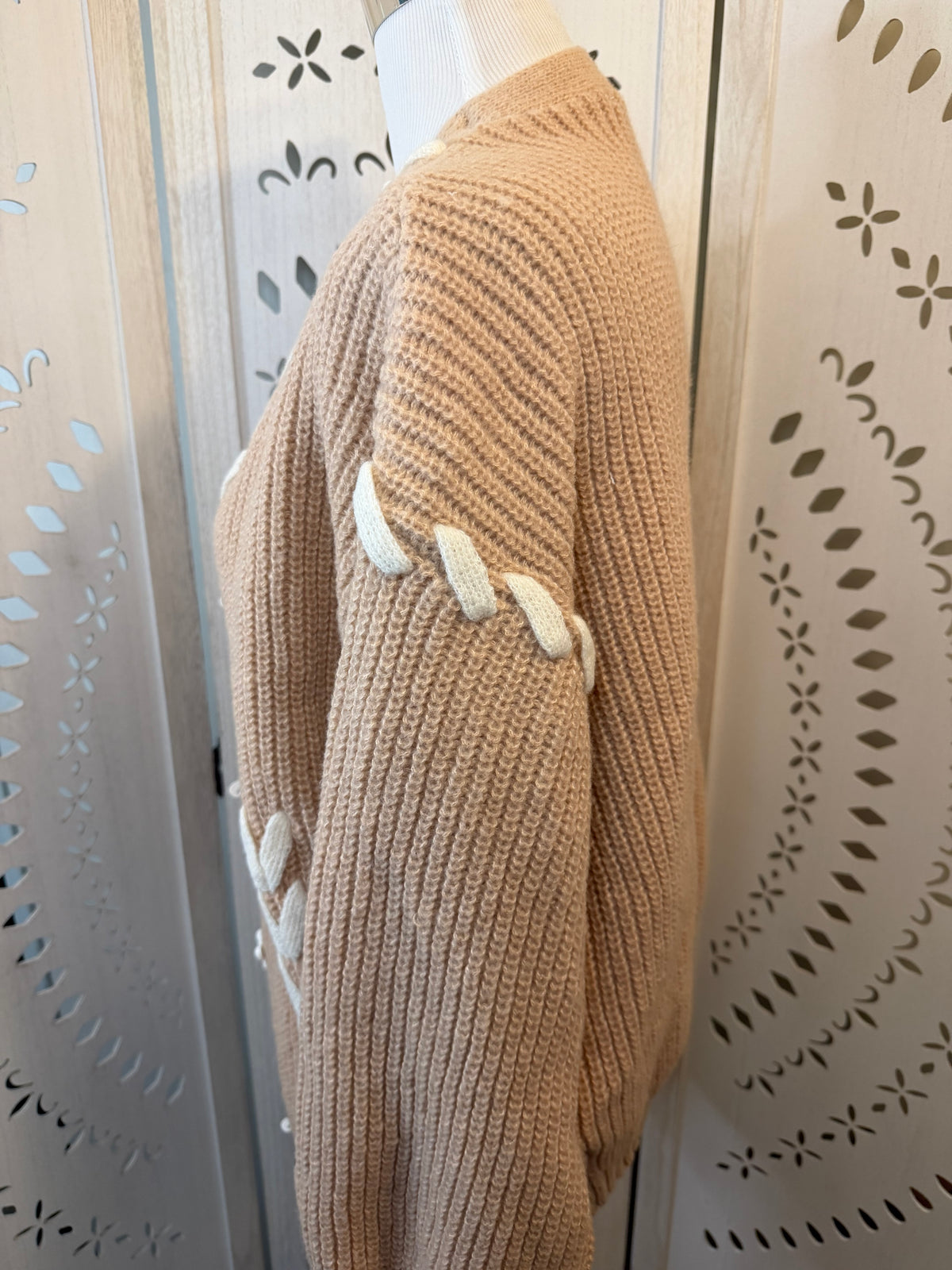 Amber Moon Revival: NWT Laced Bow Button Cardigan