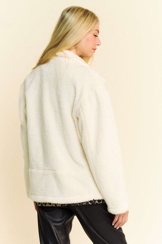 Devlin Fuzzy Jacket in Cream