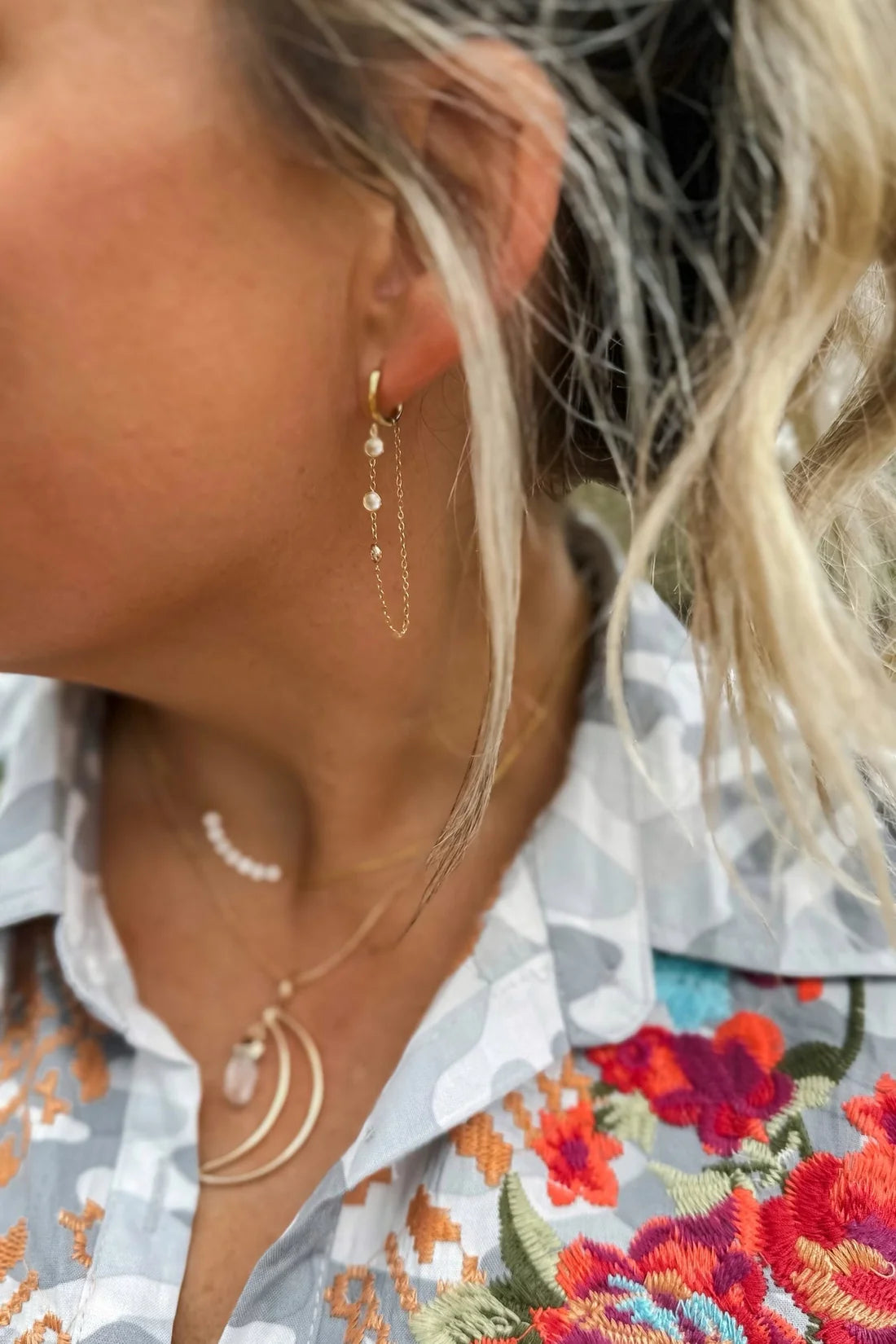 Cascade Hoop Earring