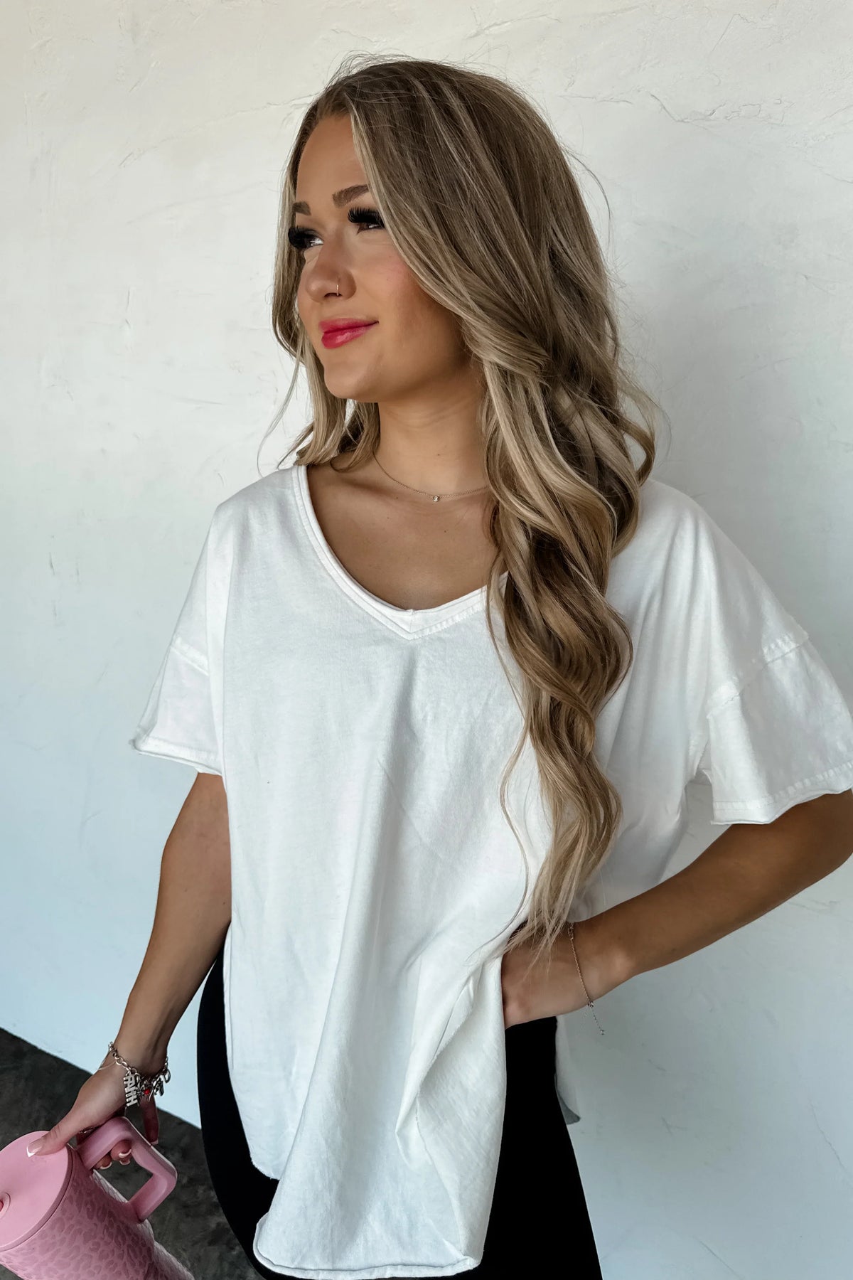 Camo V-Neck Boyfriend Tee