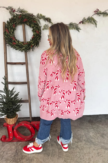 Red Checker Cloud Cardigan