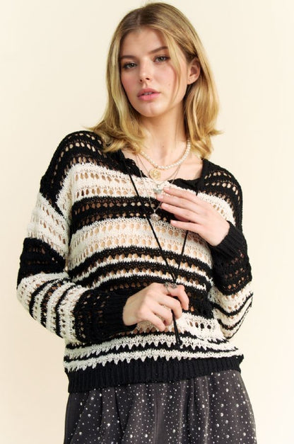 Striped Crochet Sweater