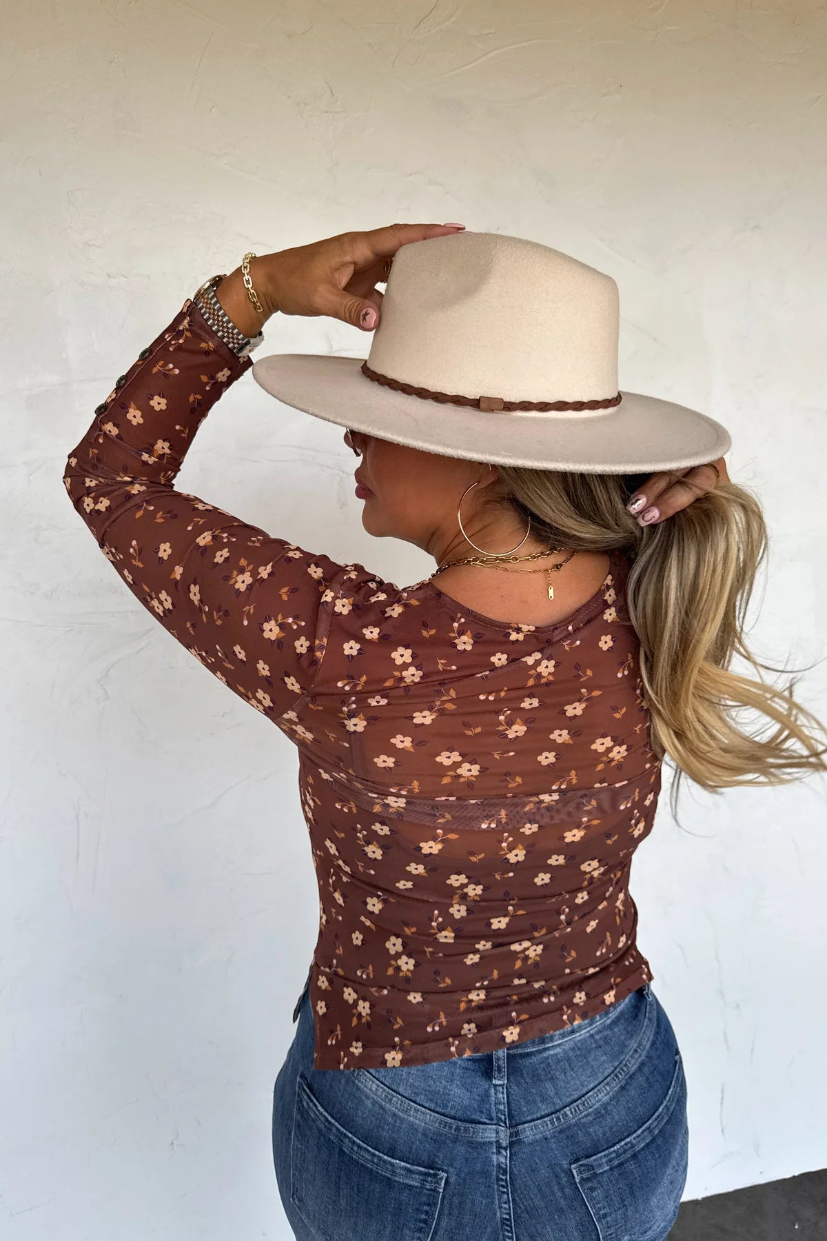 Annie Floral Mesh Top