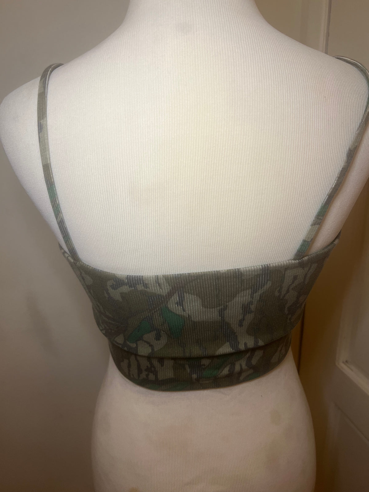 Amber Moon Revival: Tribe Kelley Mossy Oak Camo Traveler Bra in Greenleaf