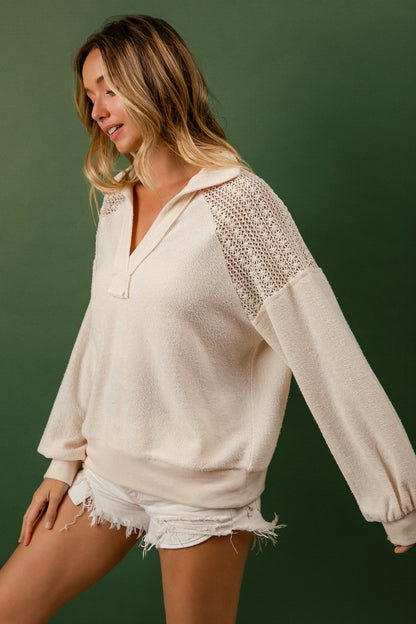 Lace Shoulder Top