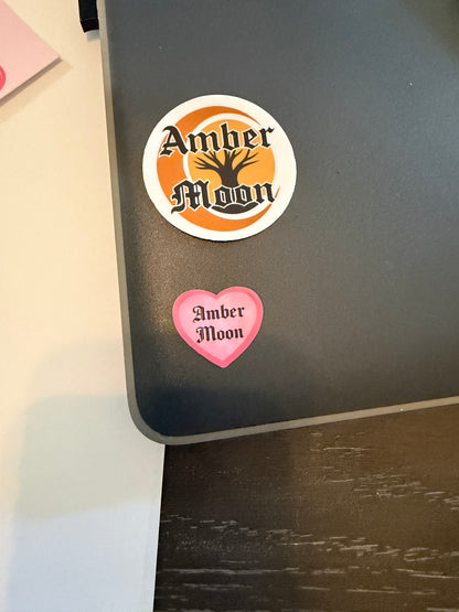 Amber Moon Conversation Heart Stickers