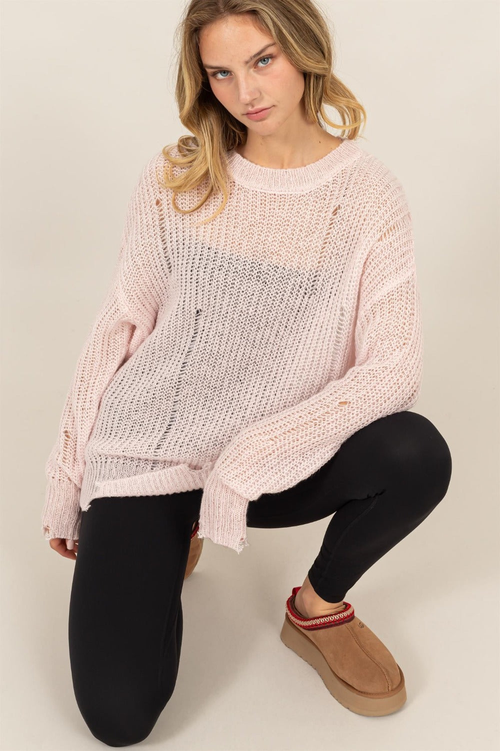 Jocelyn Sweater in Pale Pink