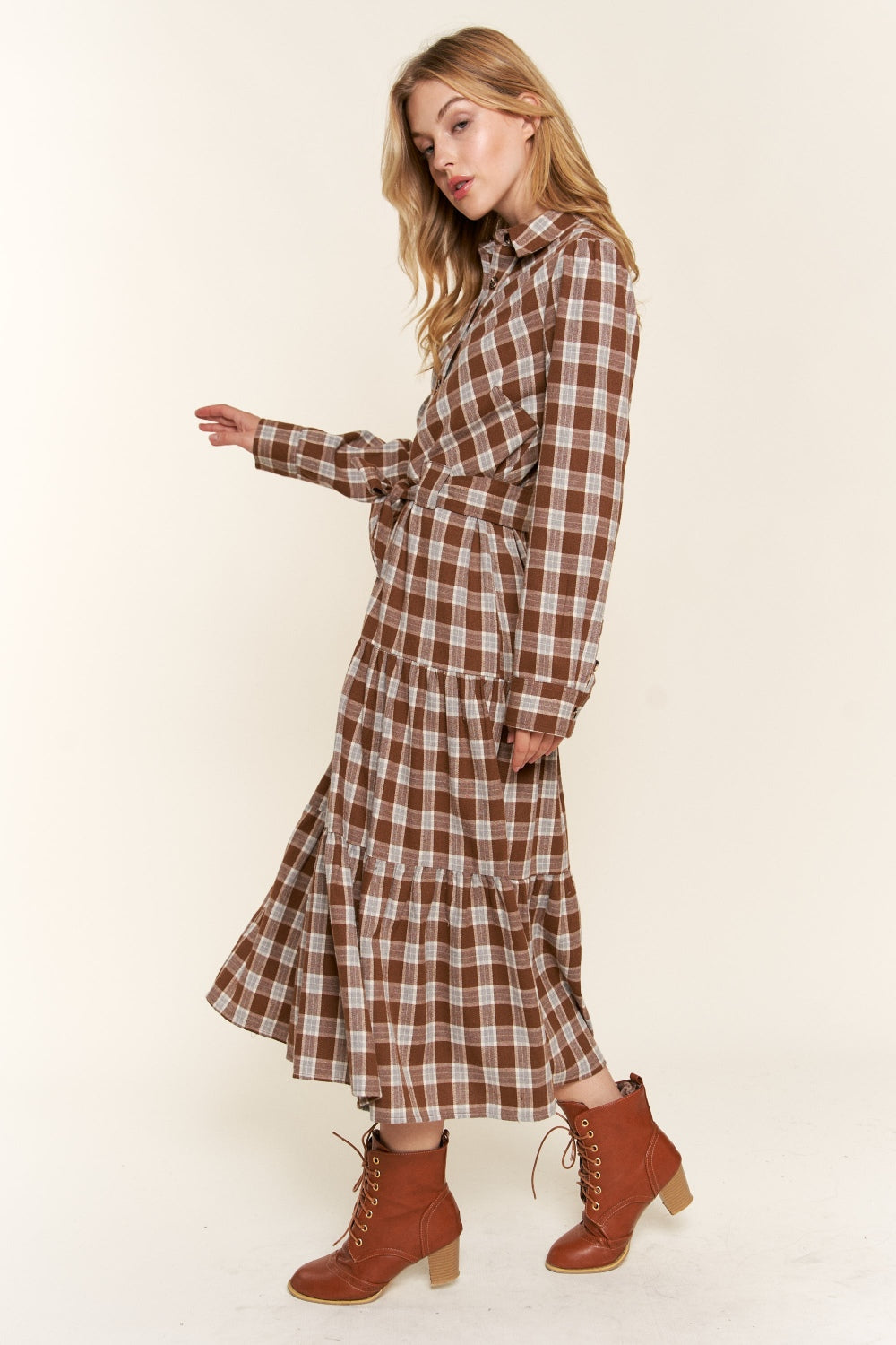 Weston Plaid Shirt Dress