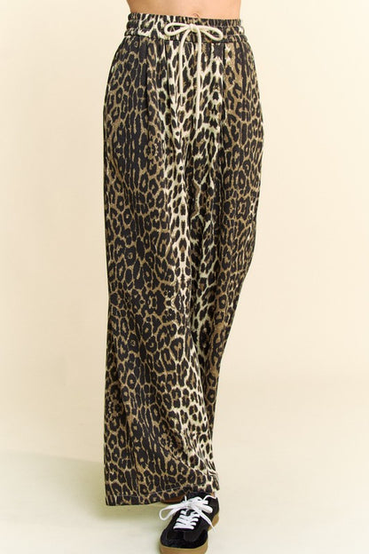 Danielle Wide Leg Leopard Pants