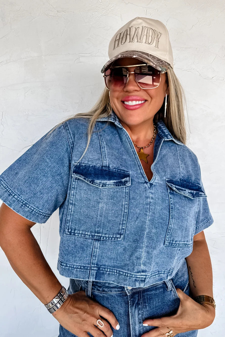 PREORDER: Andi Denim Pocket Top