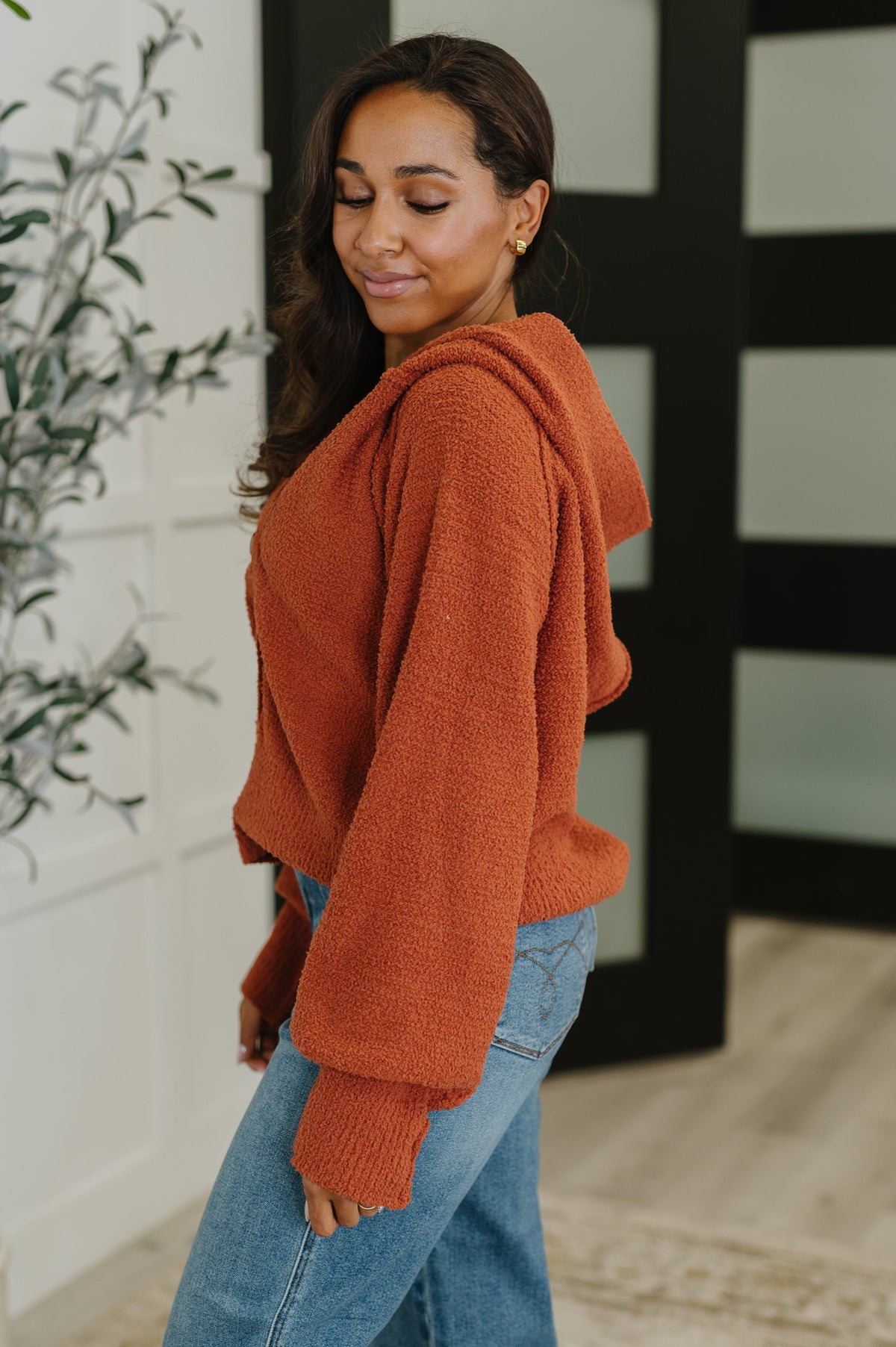 Rust Henley Sweater