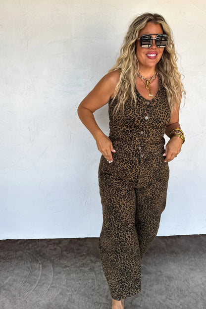 Cheetah Denim Vest