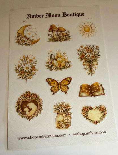 Amber Moon Boutique Vintage Nature + Soft Magic Sticker Collection