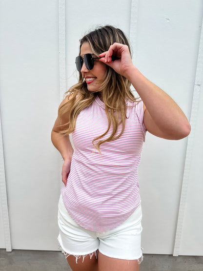 PREORDER: Summer Bianca Striped Ribbed Tank