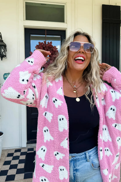 Pink Ghost Cloud Cardigan