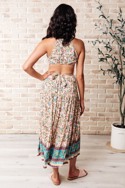 Halter Cutout Maxi Dress