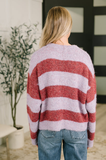 Striped Button Down Sweater