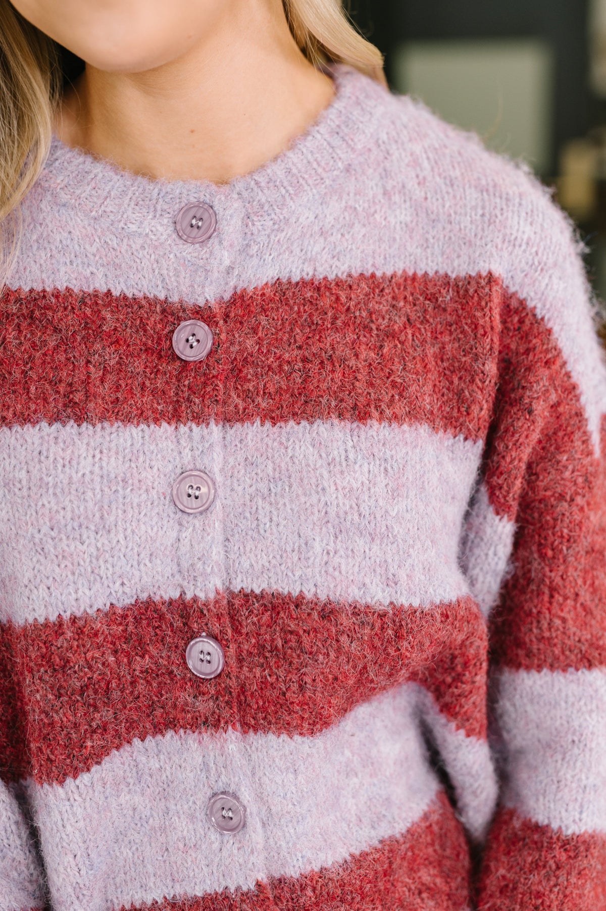 Striped Button Down Sweater