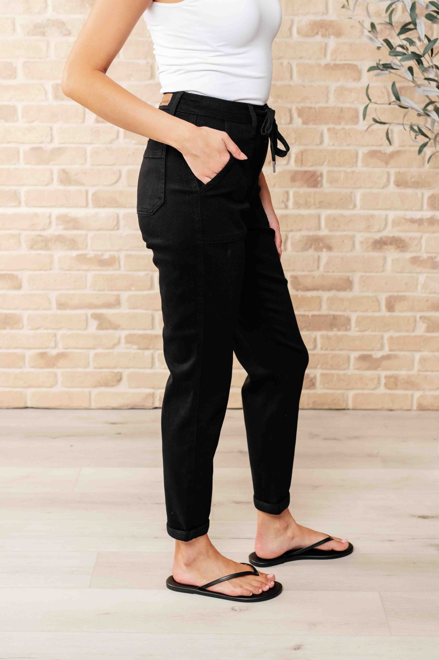 Demim Joggers in Black