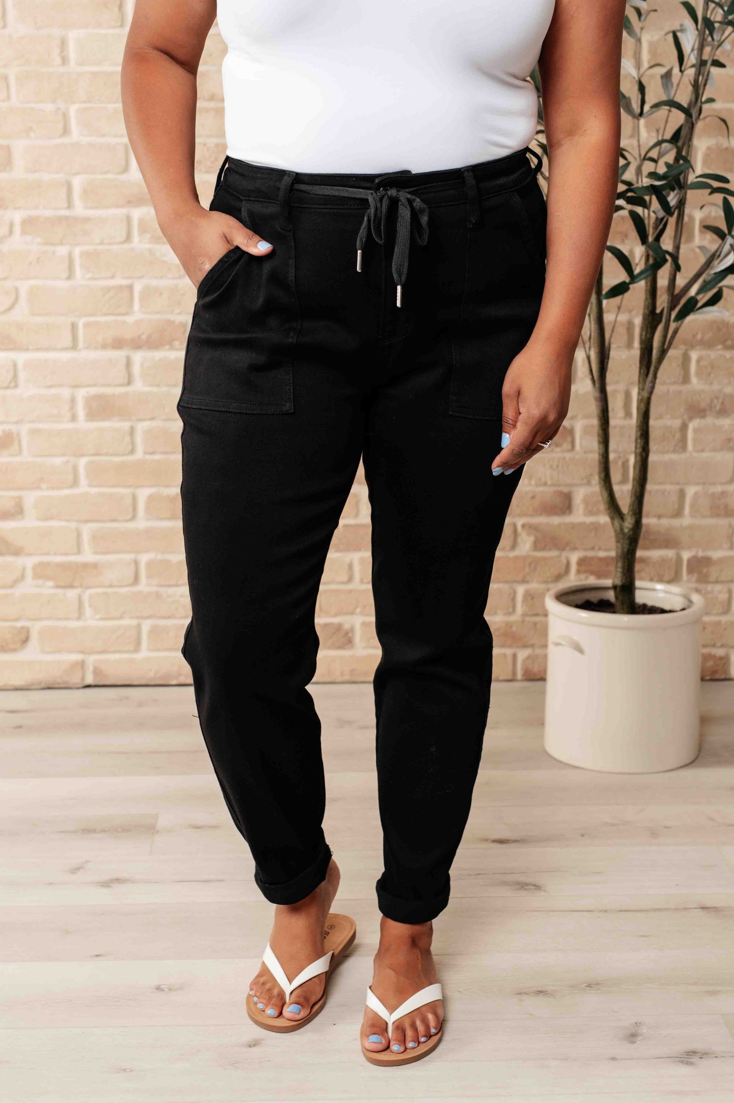 Demim Joggers in Black