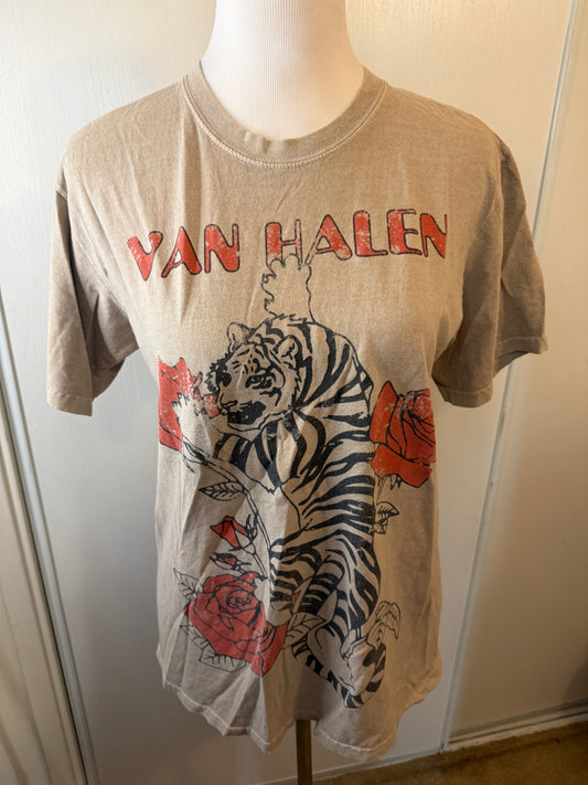 Amber Moon Revival: 100% Cotton Van Halen Women's Tiger Tee