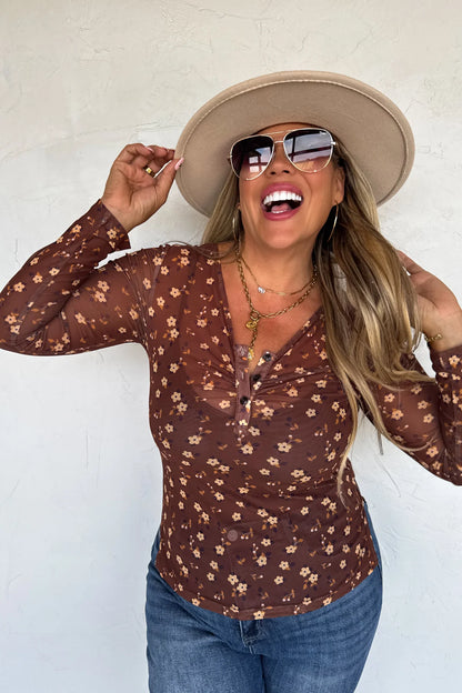 Annie Floral Mesh Top