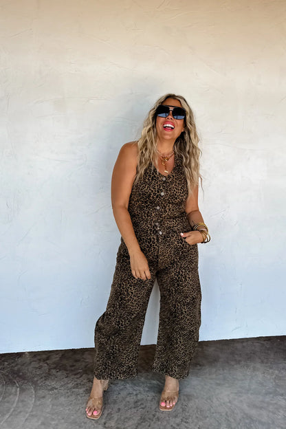 Cheetah Denim Vest