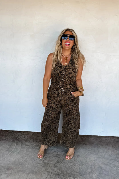Cheetah Denim Vest