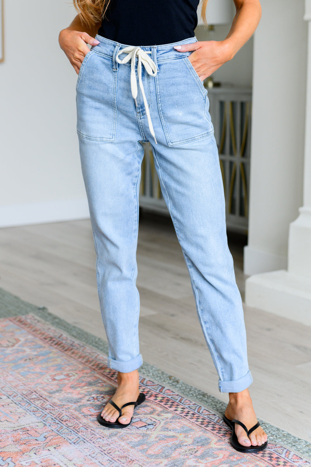 Vintage Wash Denim Joggers