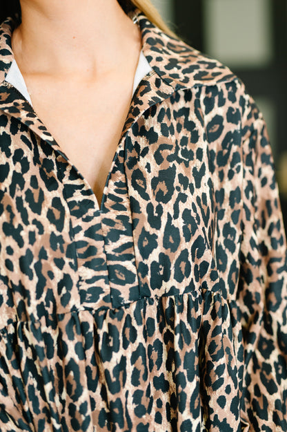 Babydoll Leopard Print Dress