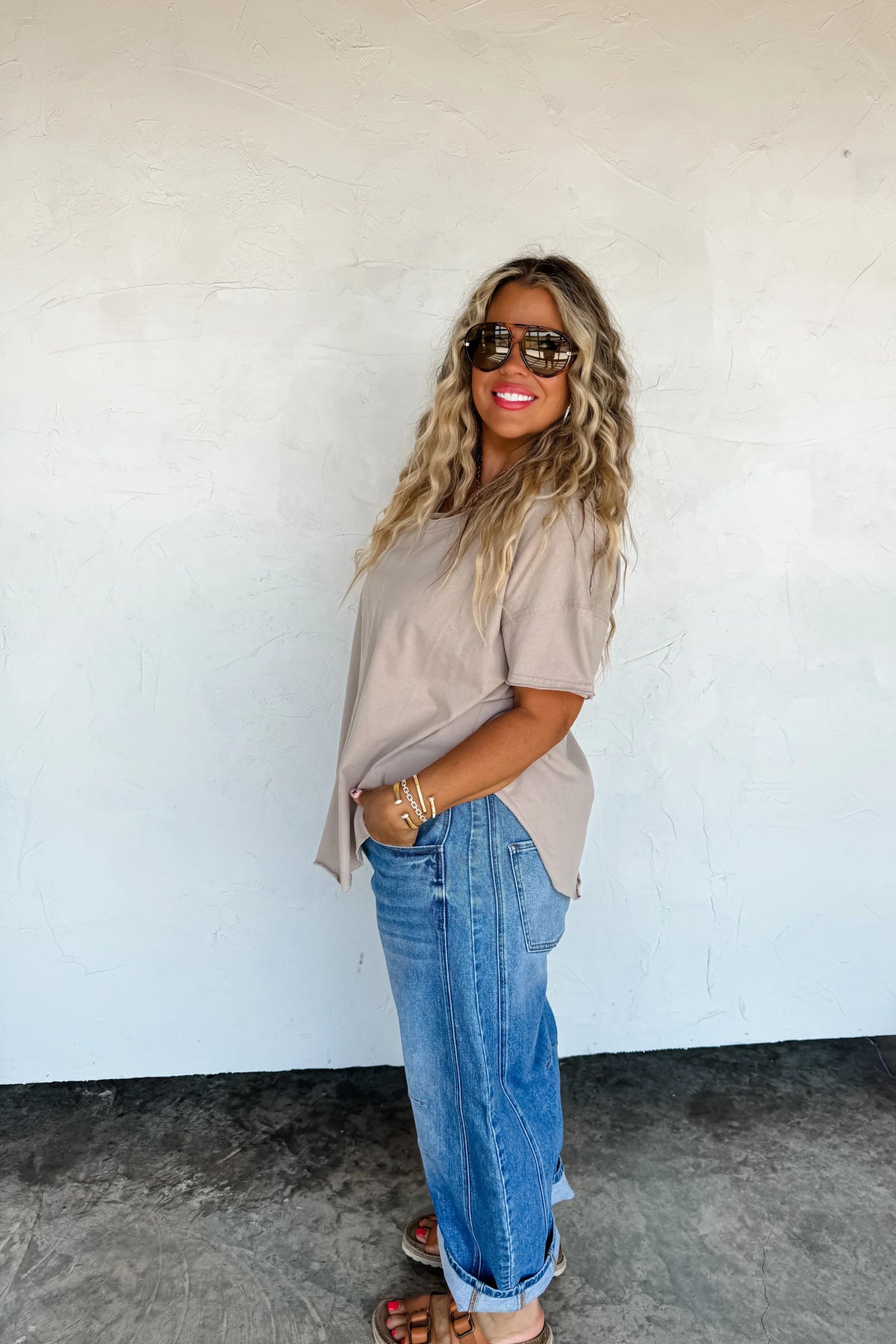 Camo V-Neck Boyfriend Tee