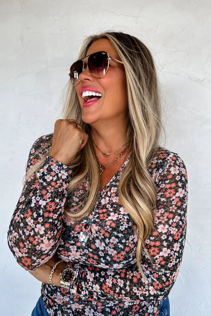 Annie Floral Mesh Top