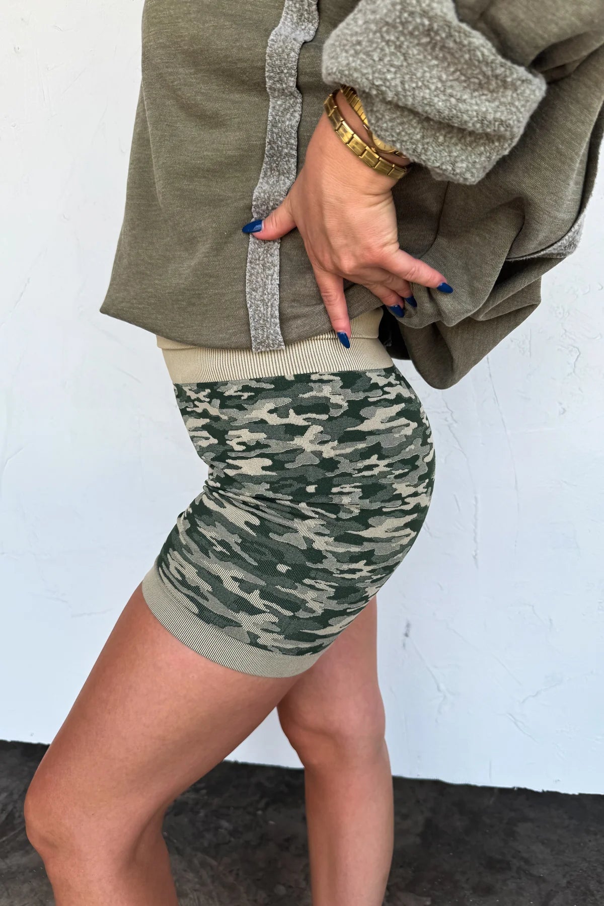Camo Bra & Biker Short Set