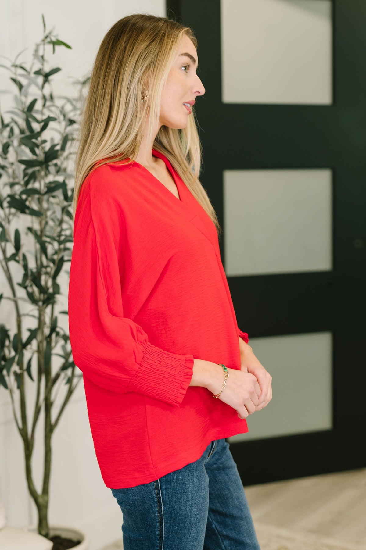 Red Blouse Tunic