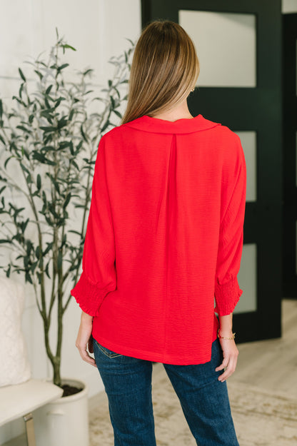 Red Blouse Tunic