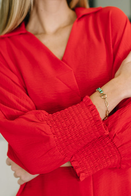 Red Blouse Tunic