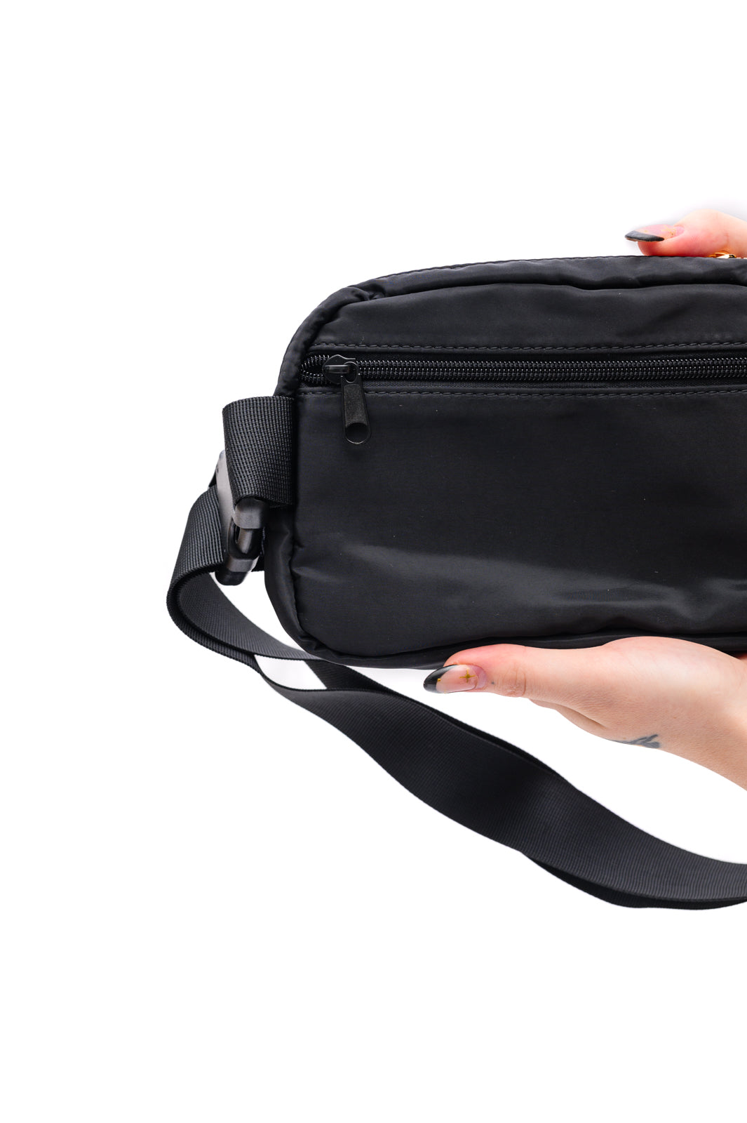 Crossbody Belt Bag in Black