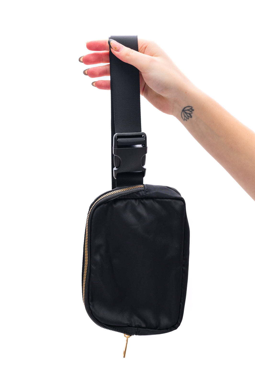 Crossbody Belt Bag in Black