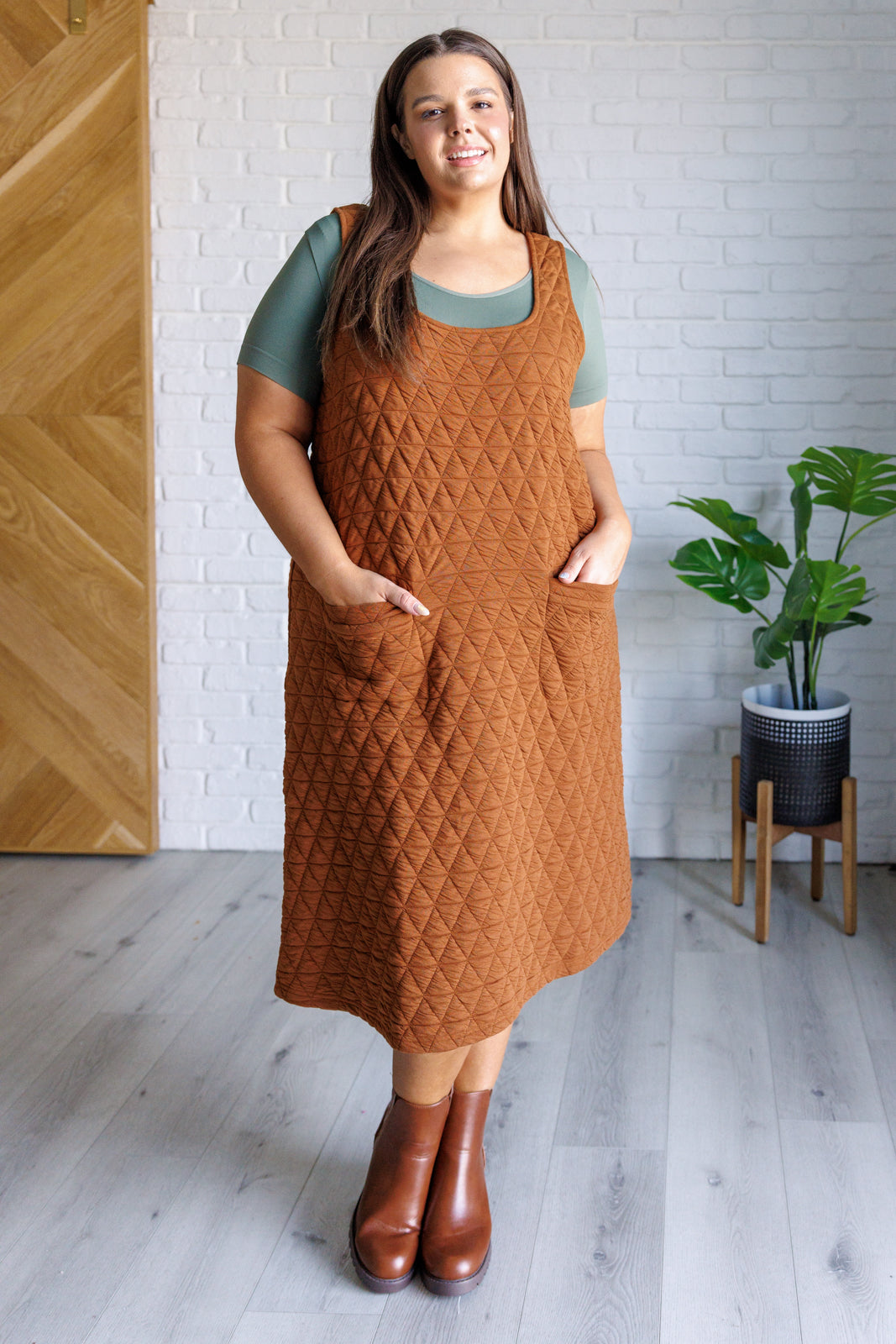 Quilted Midi Dress