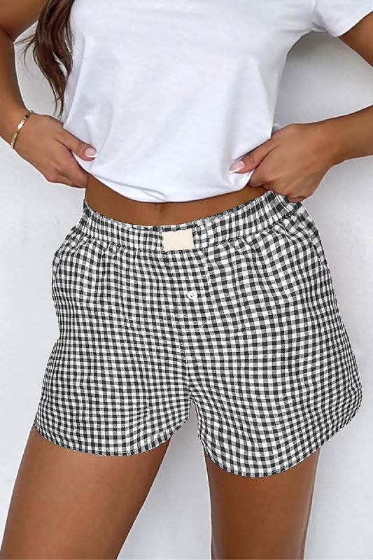 Gingham Plaid Boxer Shorts