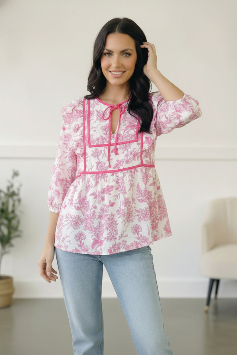Garden Party Tie Blouse