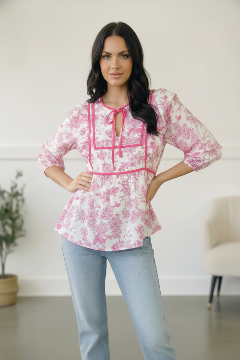 Garden Party Tie Blouse