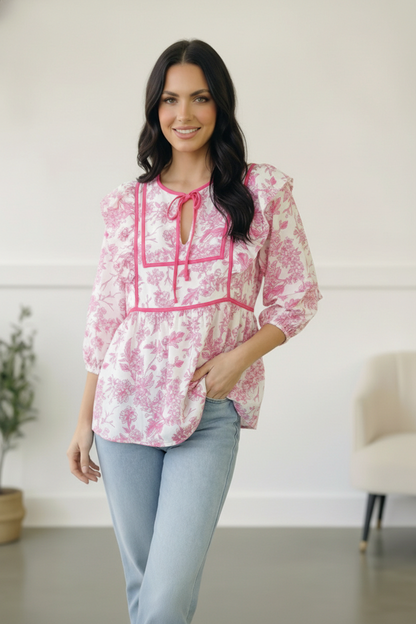 Garden Party Tie Blouse