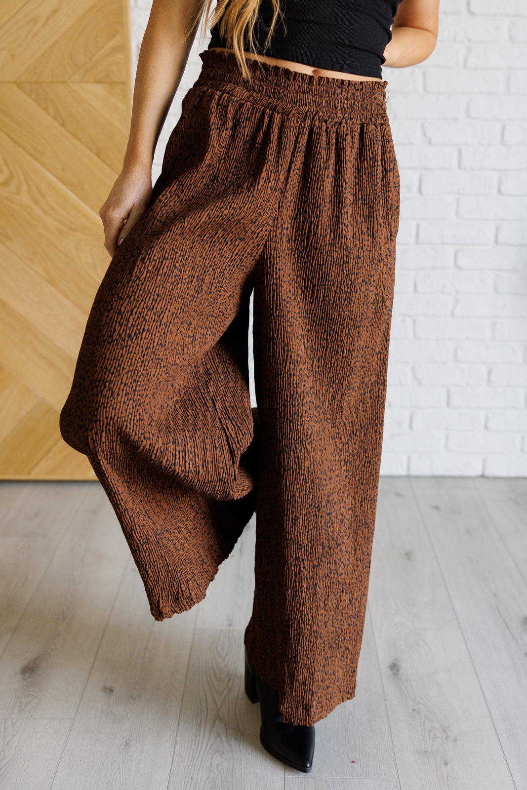 Harmony Wide Leg Pants in Brown
