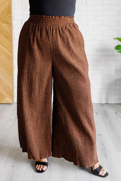 Harmony Wide Leg Pants in Brown