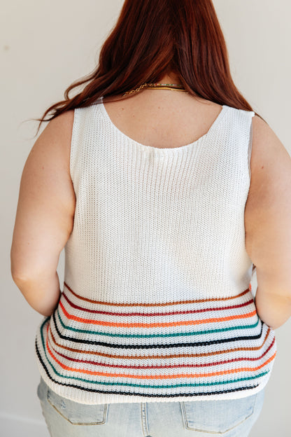 Colored Stripe Sweater Tank