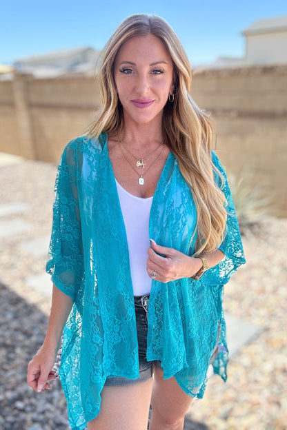 Turquoise Teal Kimono