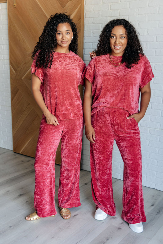 Raspberry Velour Set